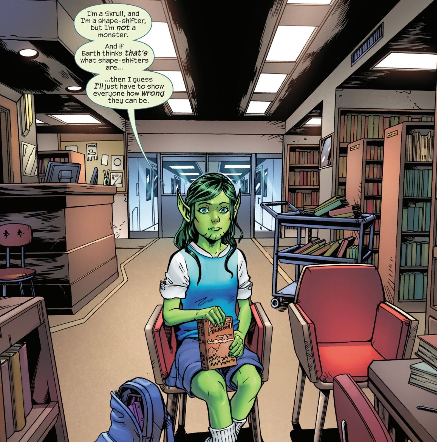 Fantastic Four 27 Nicki declares she is a Skrull who can transform, but wants to use her powers for good