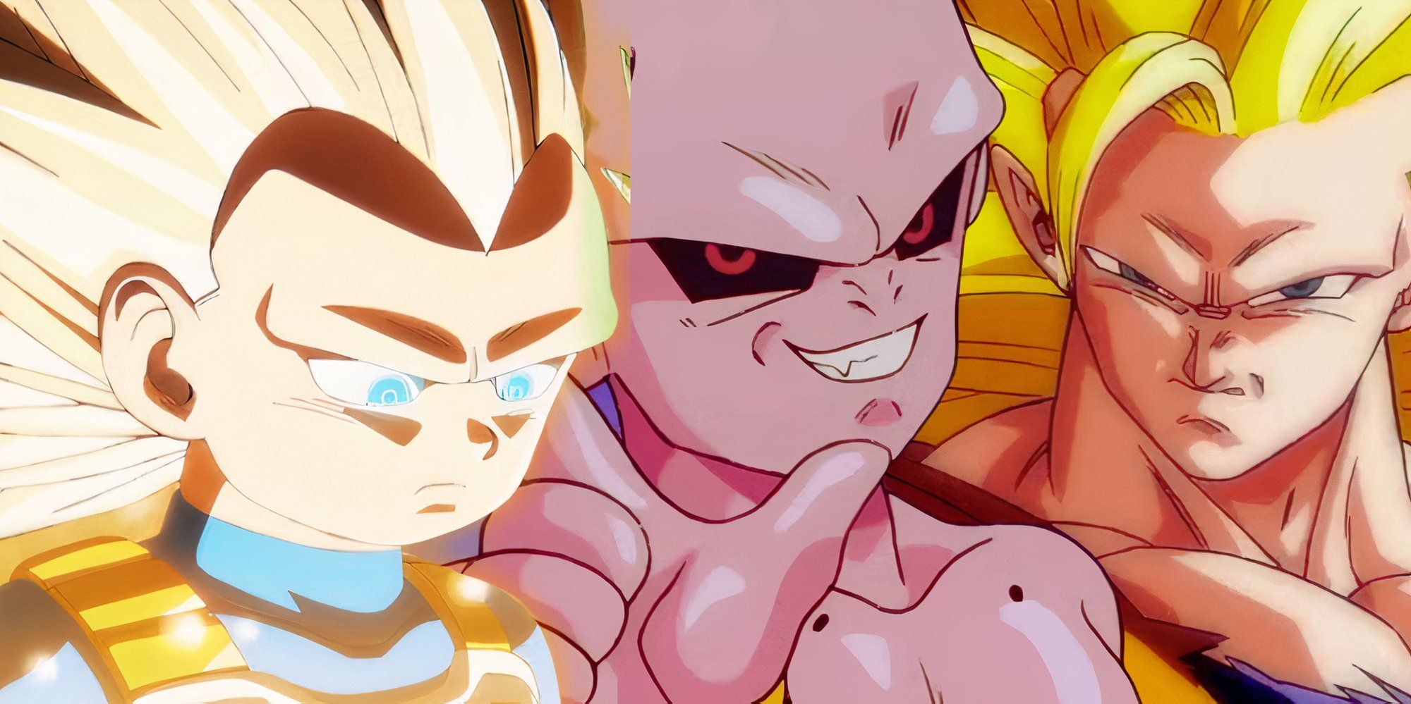 Feature header with Vegeta SJJ3, Kid Buu, and Goku SJJ3