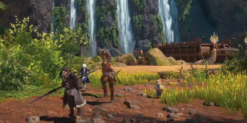 FF14 Dawntrail party of players 