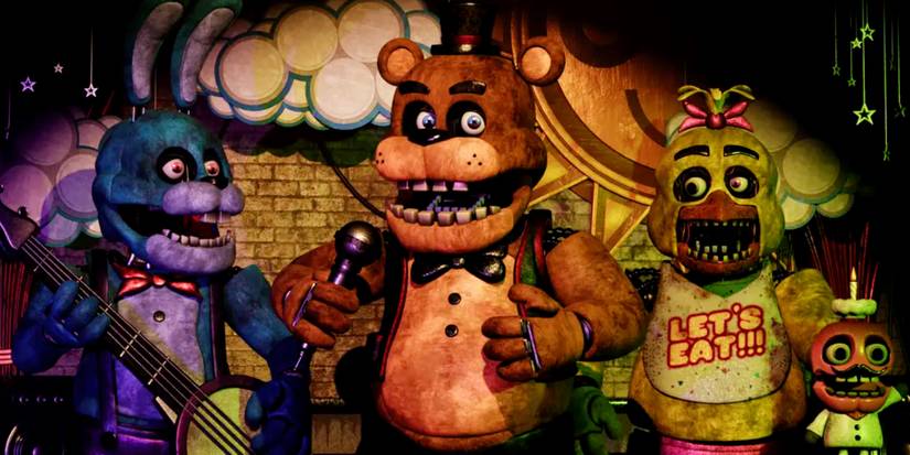 Animatronics from Five Nights At Freddy's.