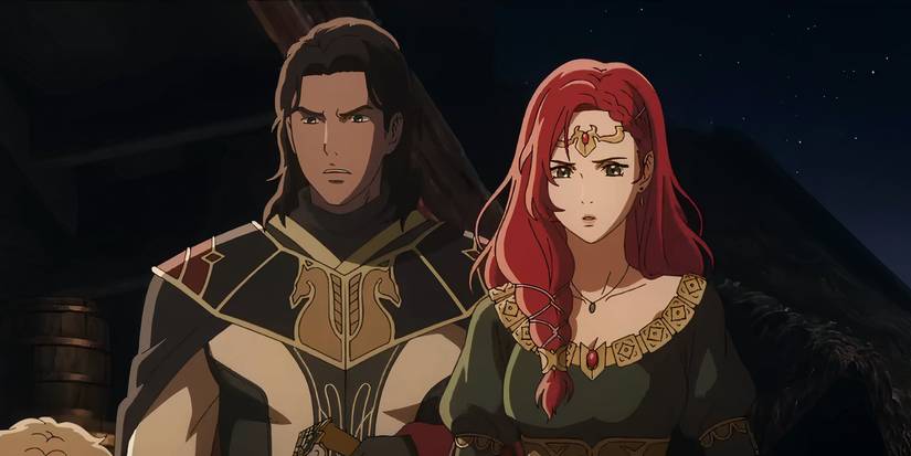 Frealaf standing next to Hera in The Lord of the Rings: The War of the Rohirrim (2024)