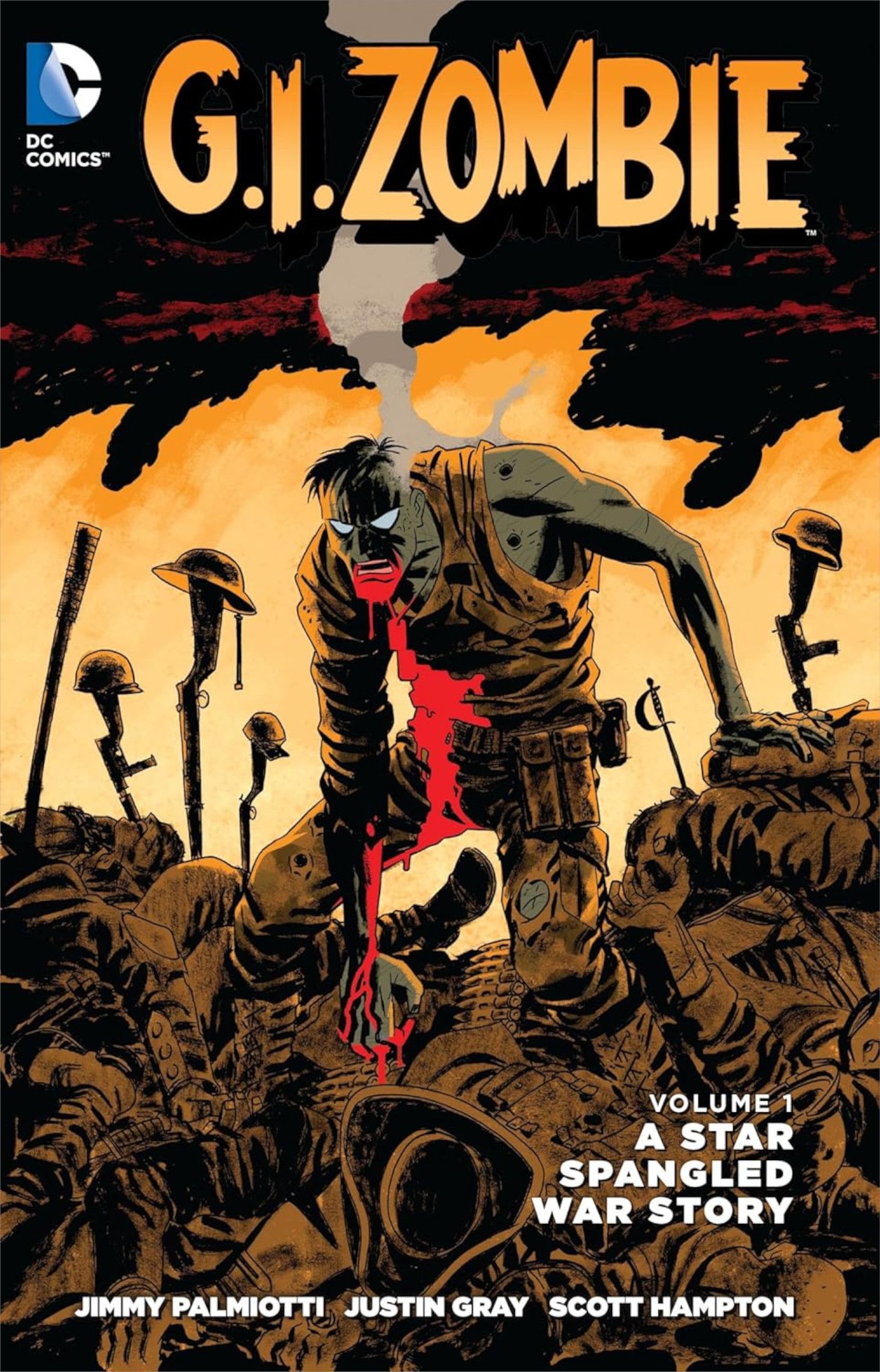 G.I. Zombie TPB Cover G.I. Zombie stands over a mound of bodies