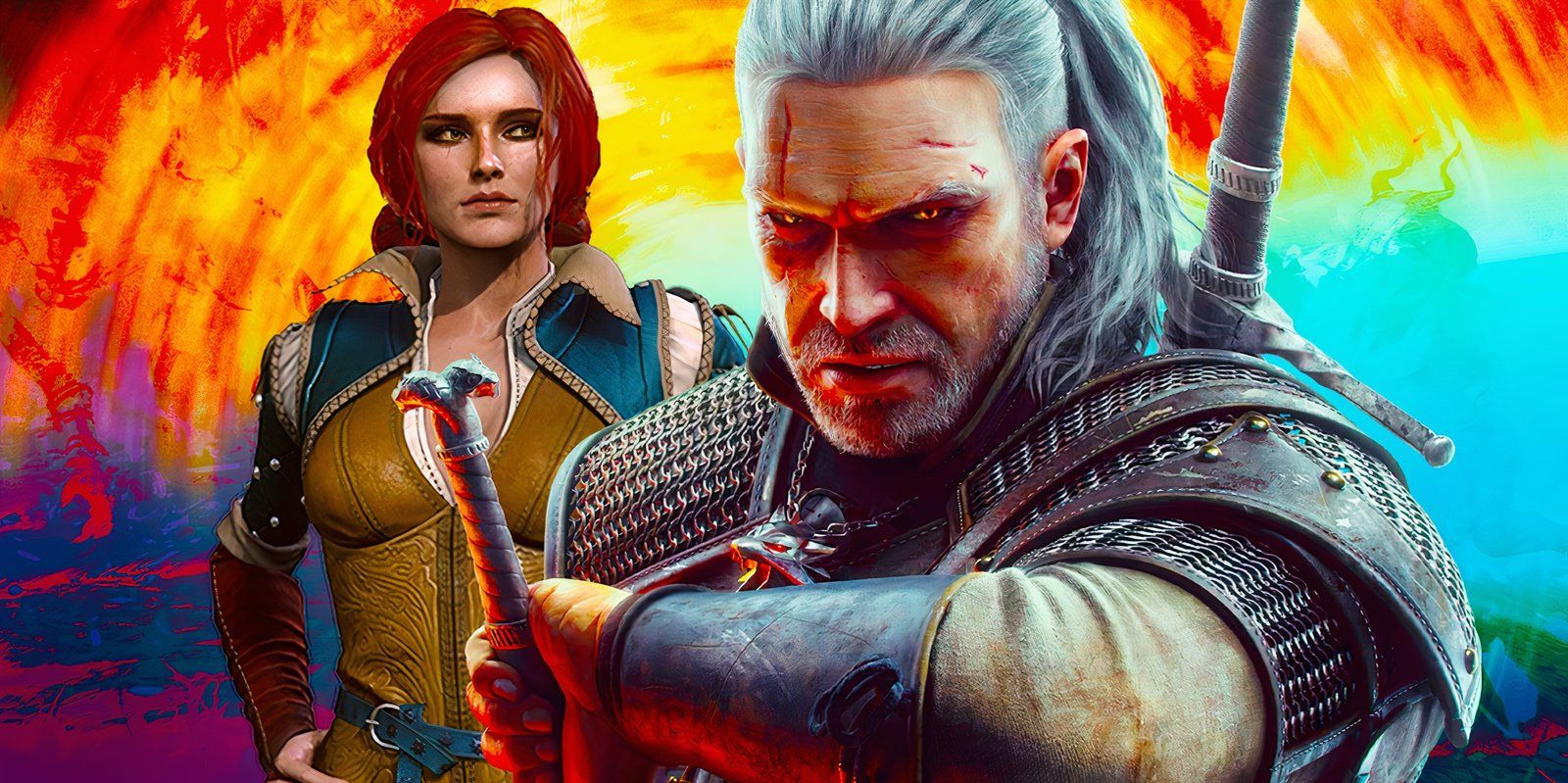 Geralt and Triss from the Witcher 3