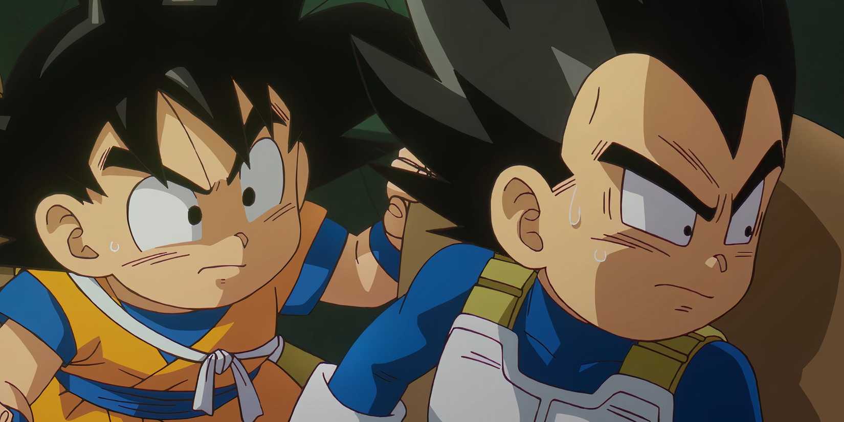 Goku and Vegeta surprised after seeing Kraken