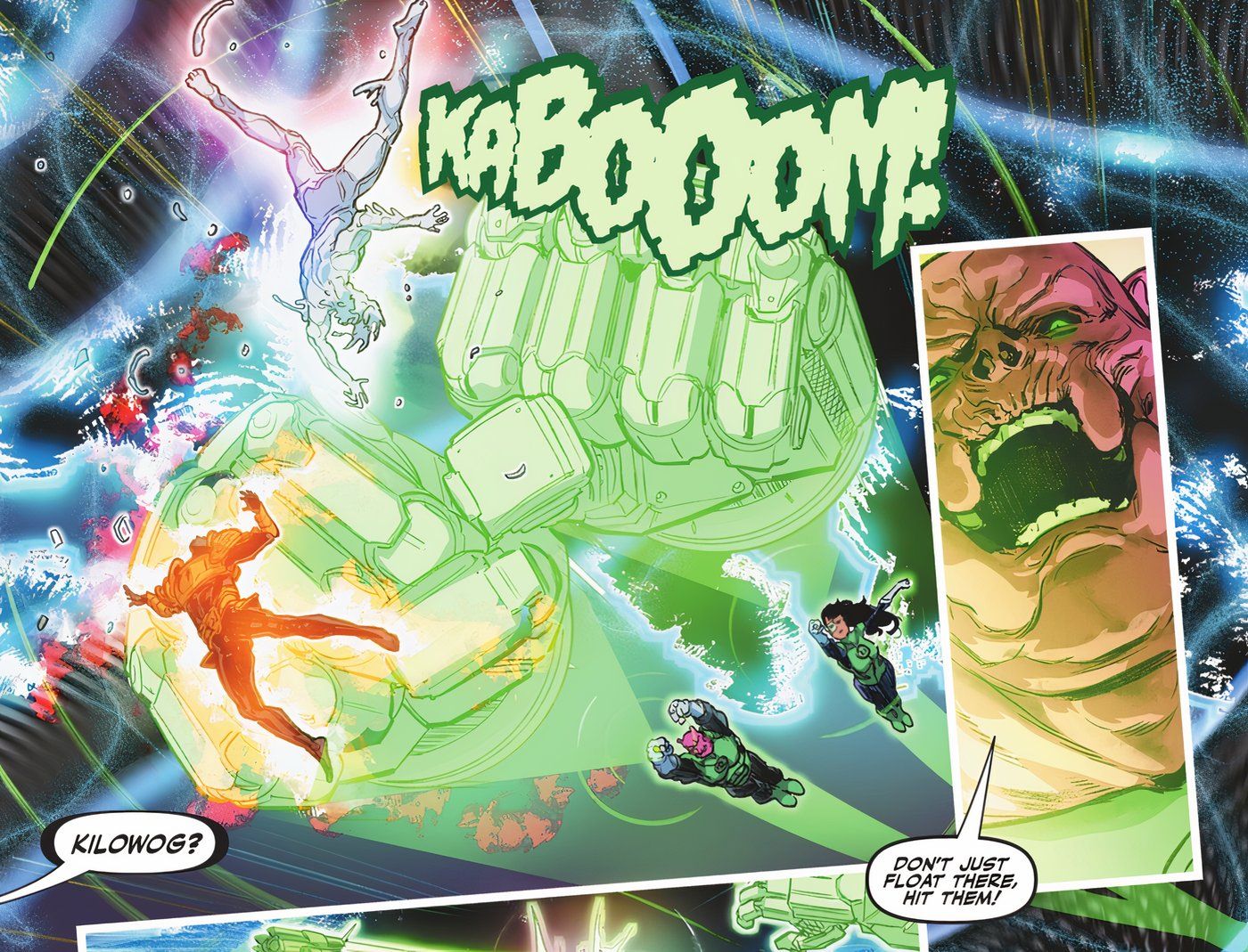 Lanterna Verde 18 Kilowog retorna como Lanterna Verde e se junta à luta contra Thaaros