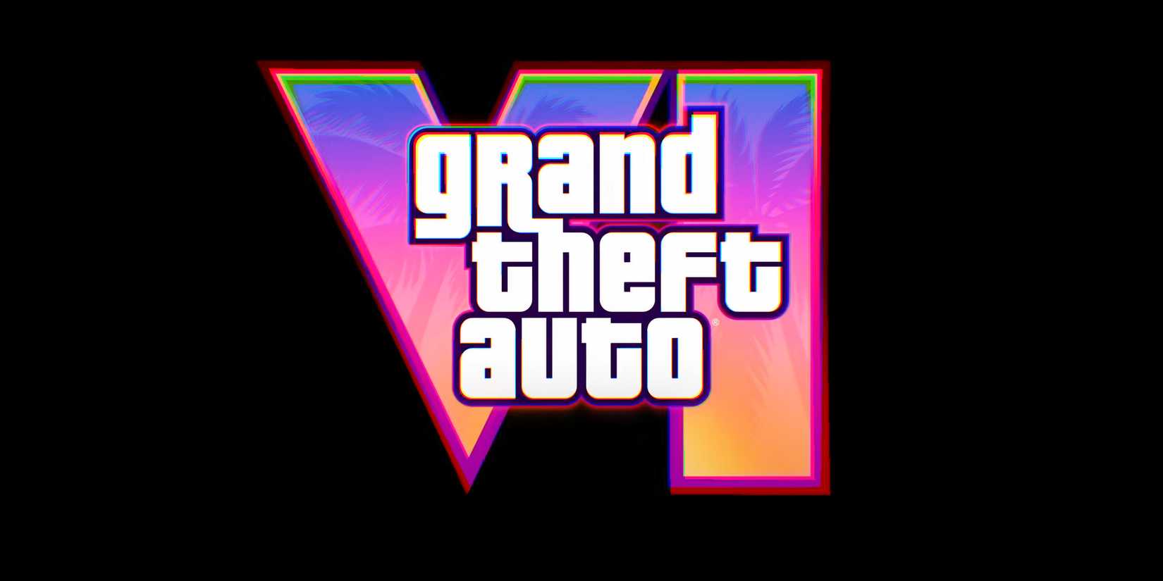 The Grand Theft Auto 6 logo showcasing the name with a giant 6 in roman numerals behind it.