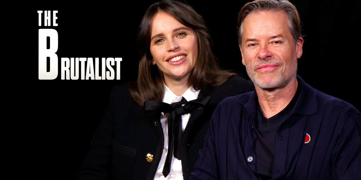 Guy Pearce and Felicity Jones The Brutalist Interview