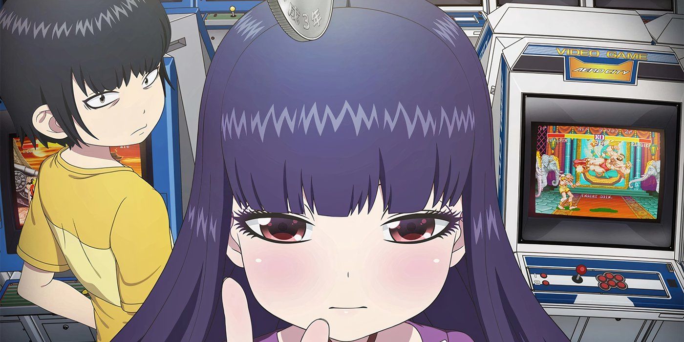 Haruo and Ono in the arcade from a promo shot of Hi Score Girl.