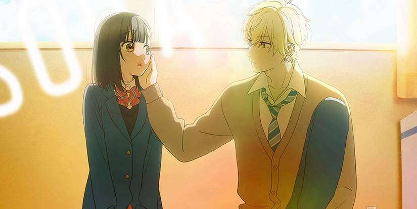 Honey Lemon Soda key visual with the protagonists touching