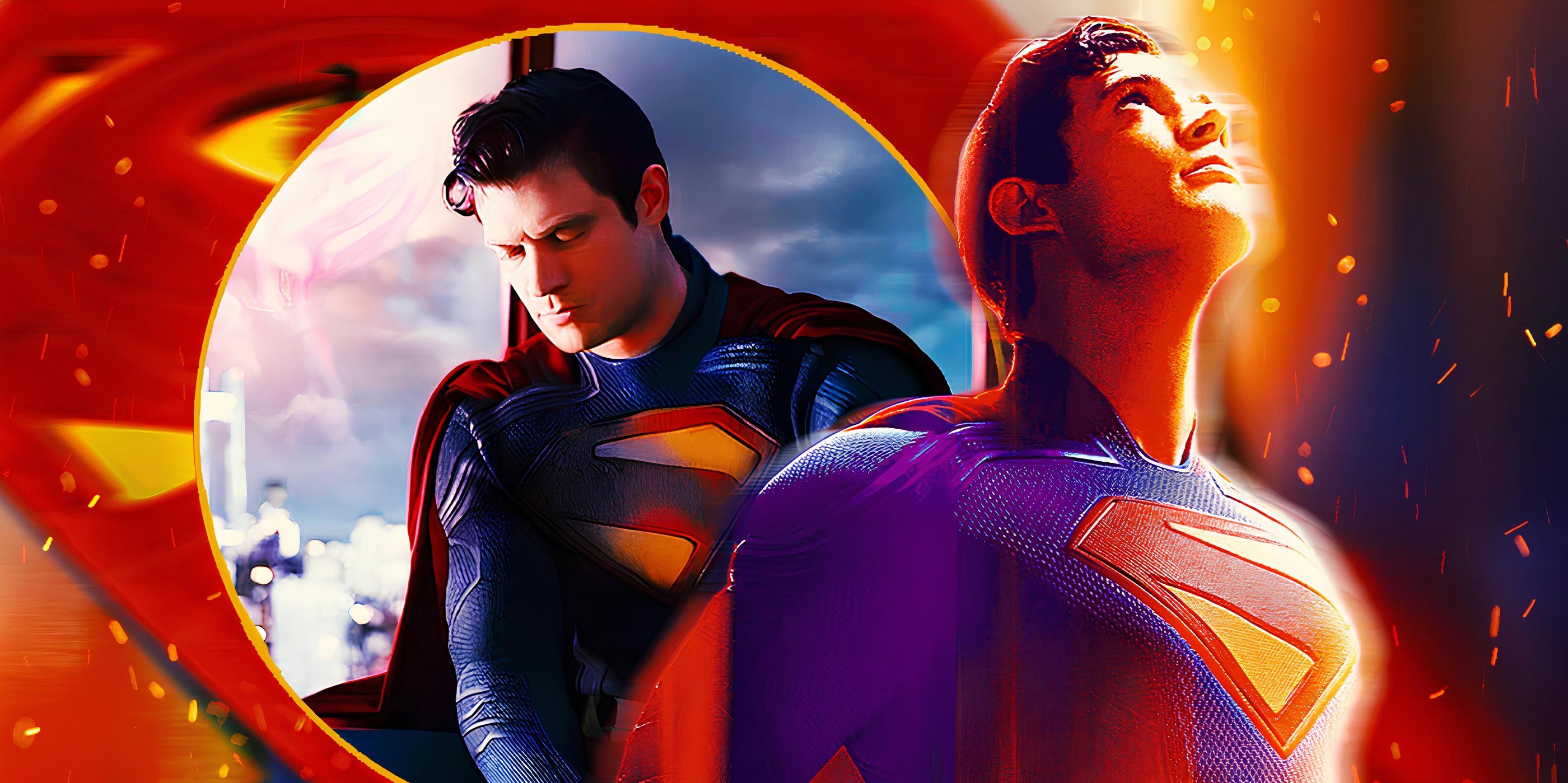 Custom image of David Corewnswet Superman in poster and suit reveal