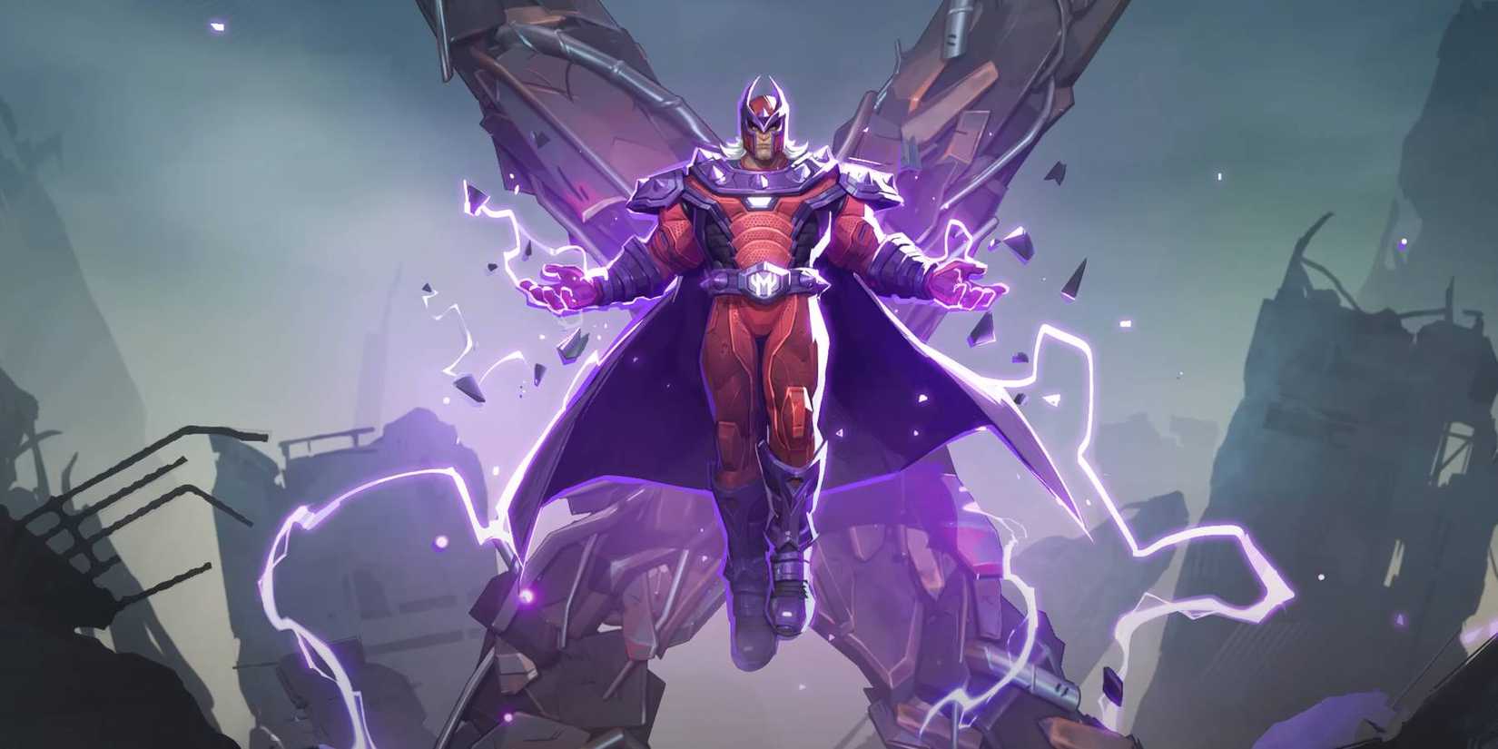 Marvel Rivals Magneto in alternate skin MVP animation screen