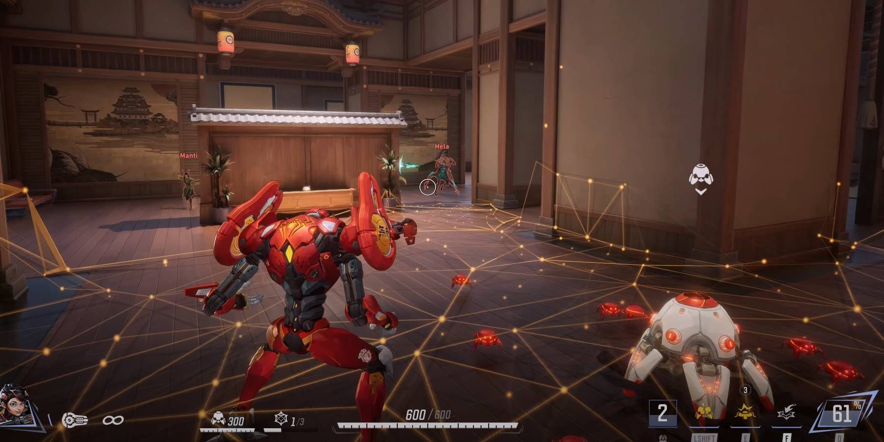 Marvel Rivals Peni Parker with Bionic Spider-Nest set up to lay down mines and Cyber-Webs