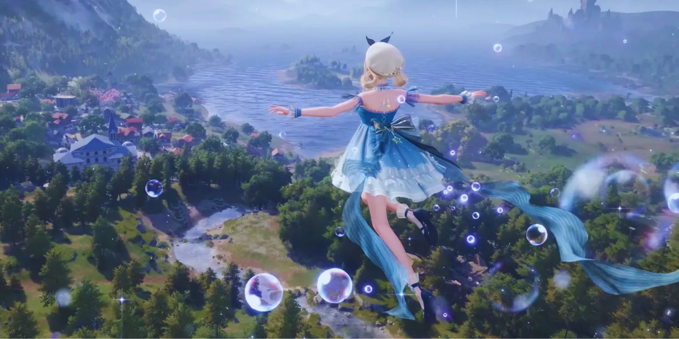 Infinity Nikki bubble floating outfit