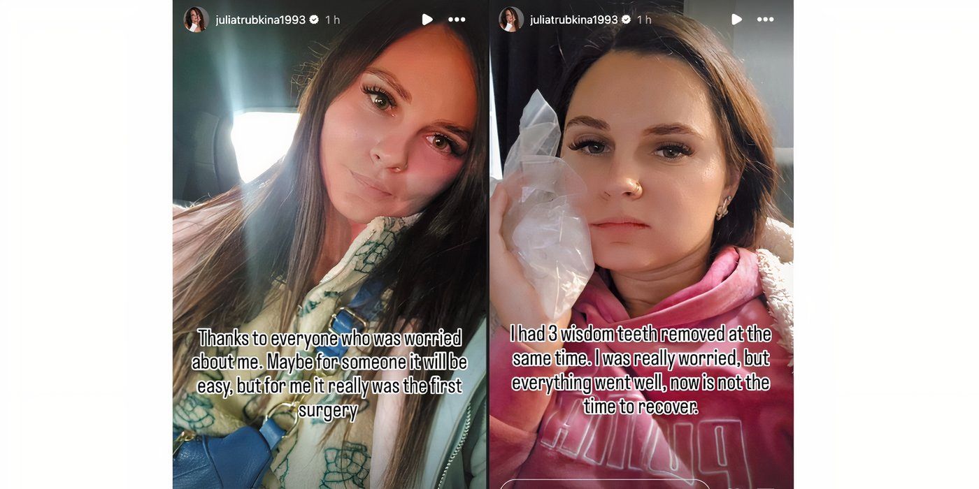 Julia Trubkina in 90 Day Fiance on IG after dental surgery