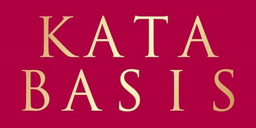 Temporary Katabasis cover featuring the title in gold and a red background