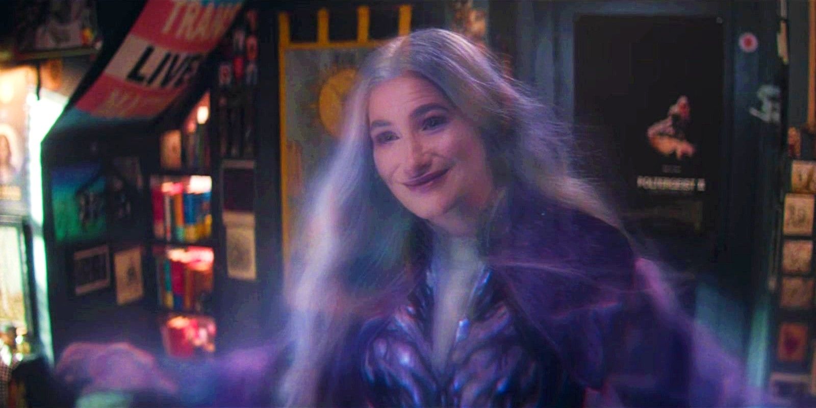 Kathryn Hahn As Agatha Harkness Ghost In Billy's Bedroom In Agatha All Along Episode 9