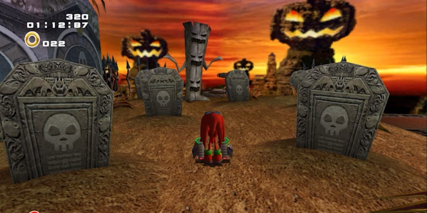 Knuckles in Pumpkin Hill Sonic Adventure Level 2