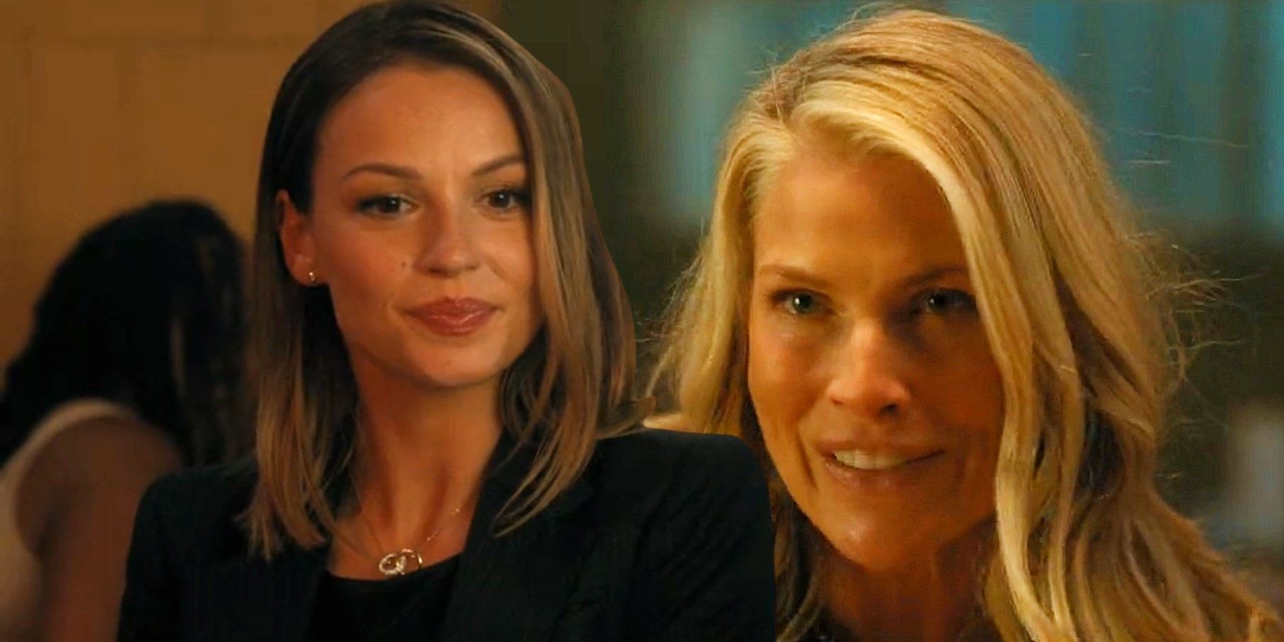 Rebecca Falcone (Kayla Wallace) and Angela Norris (Ali Larter) in Landman episode 4