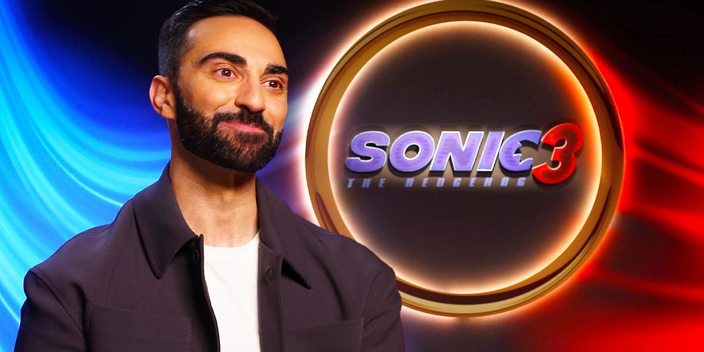 Lee Majdoub smiling during Sonic 3 interview