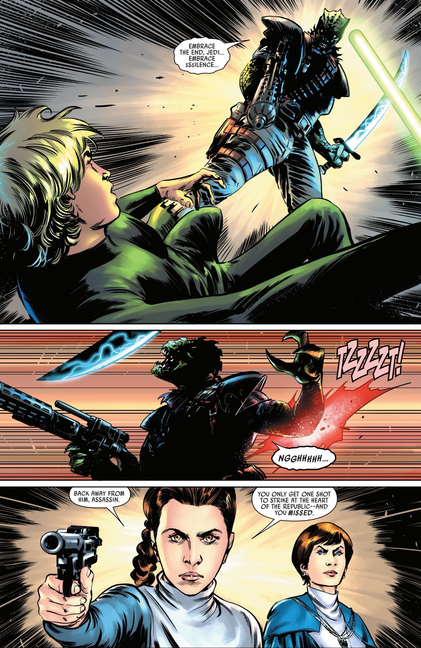 Leia names Luke as the heart of the Republic in Republic Under Siege #3