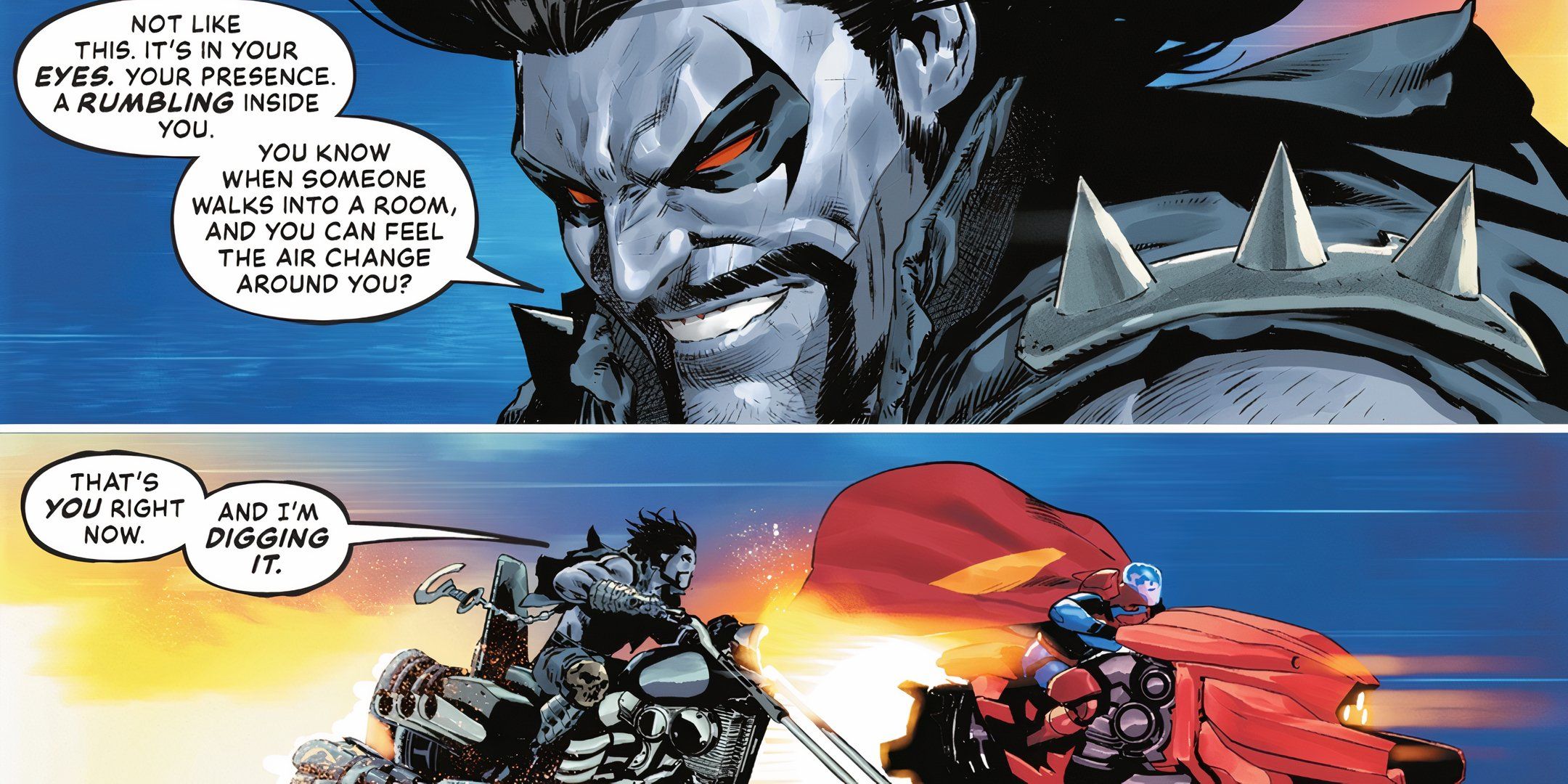 Lobo notices DC Superman's rage