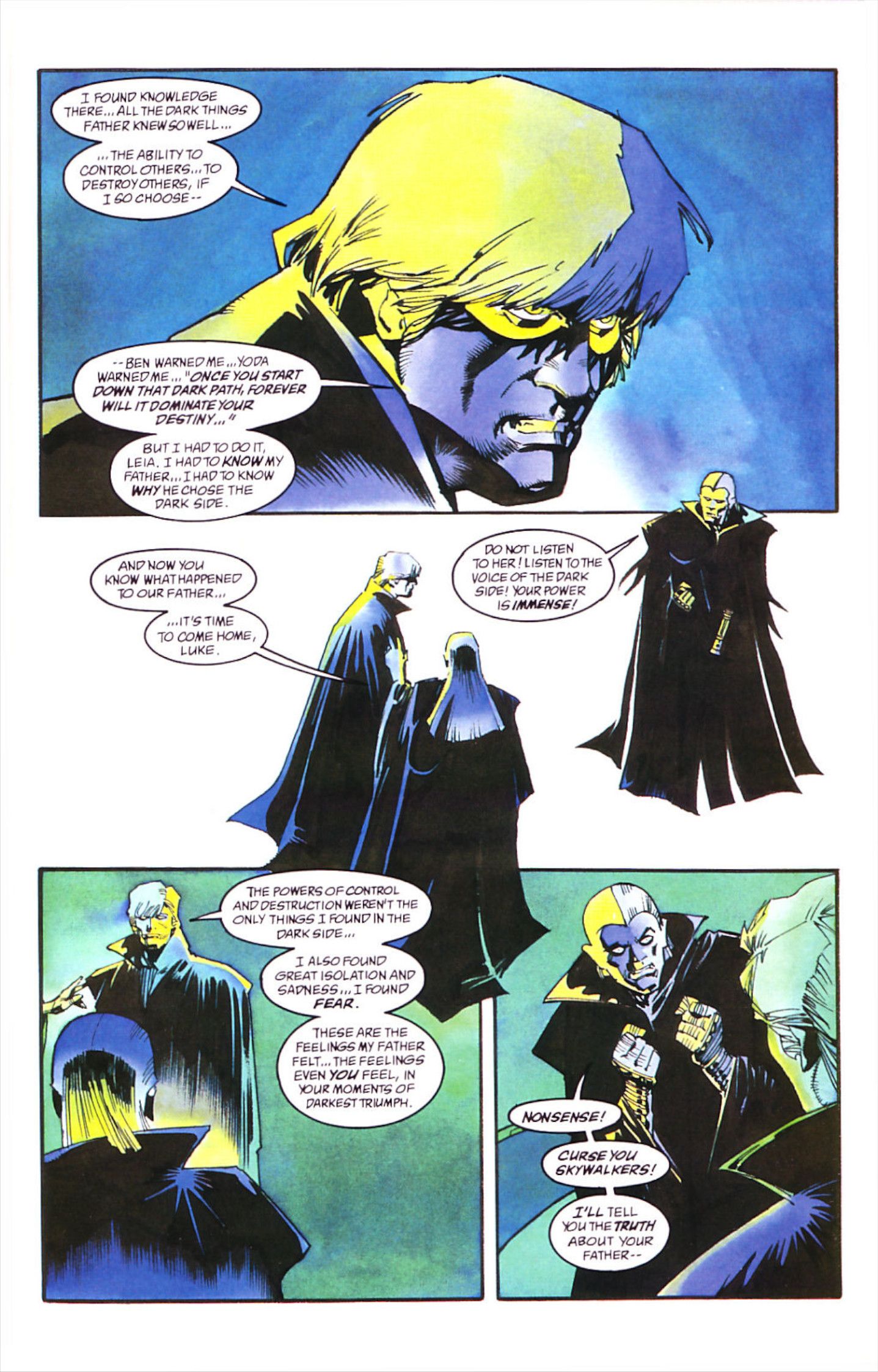 Luke and the Clone Palpatine in Star Wars Dark Empire