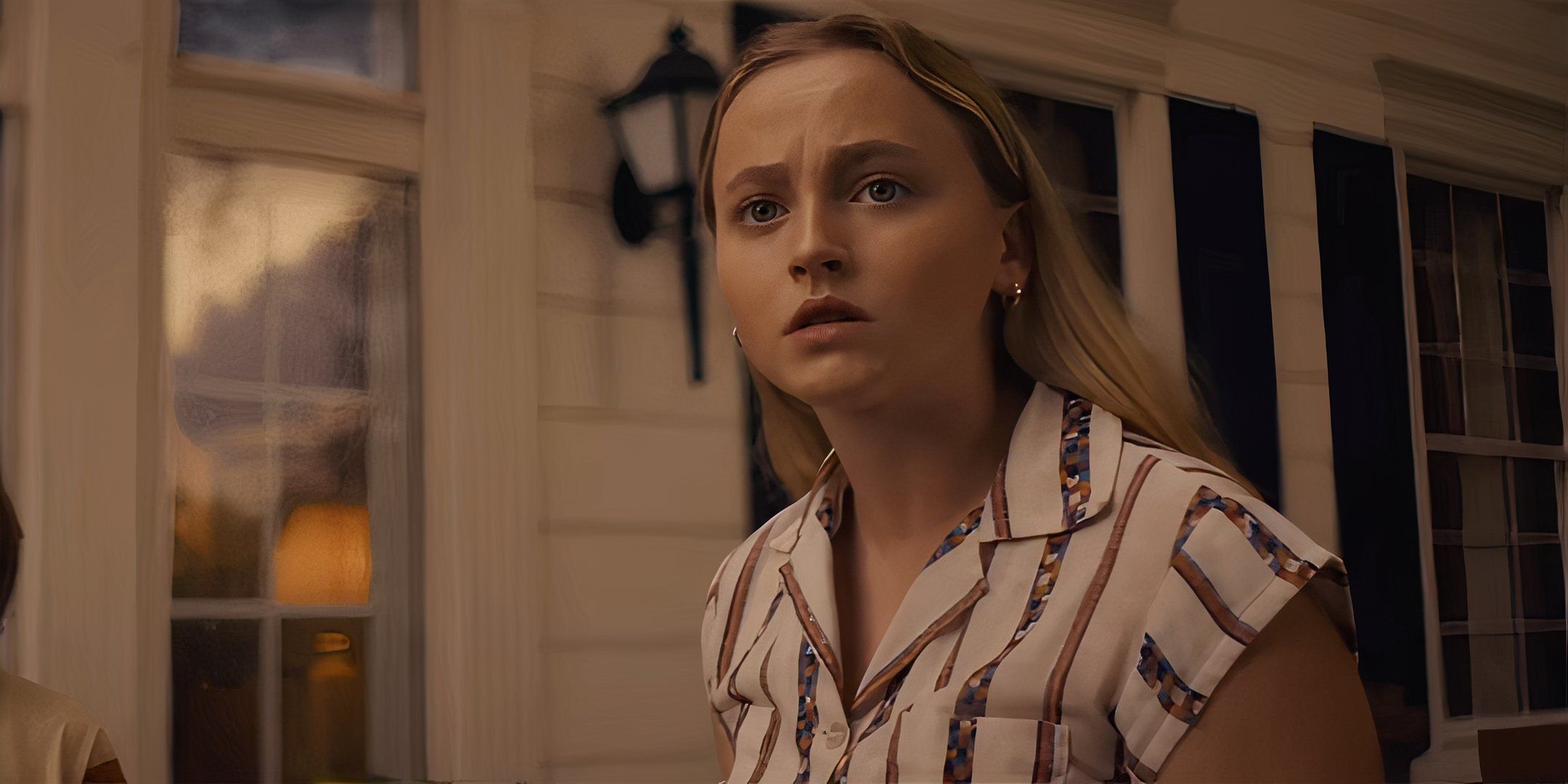 Madison Wolfe looking intently at something in the distance in The Man in the White Van