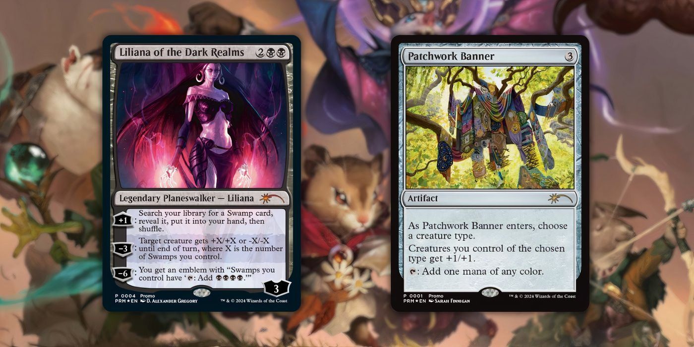 magic the gathering bloomburrow tins featured promo cards that are included