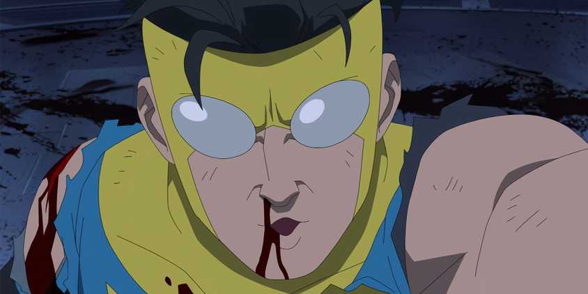 Mark looking angry and bloodied in Invincible Season 3