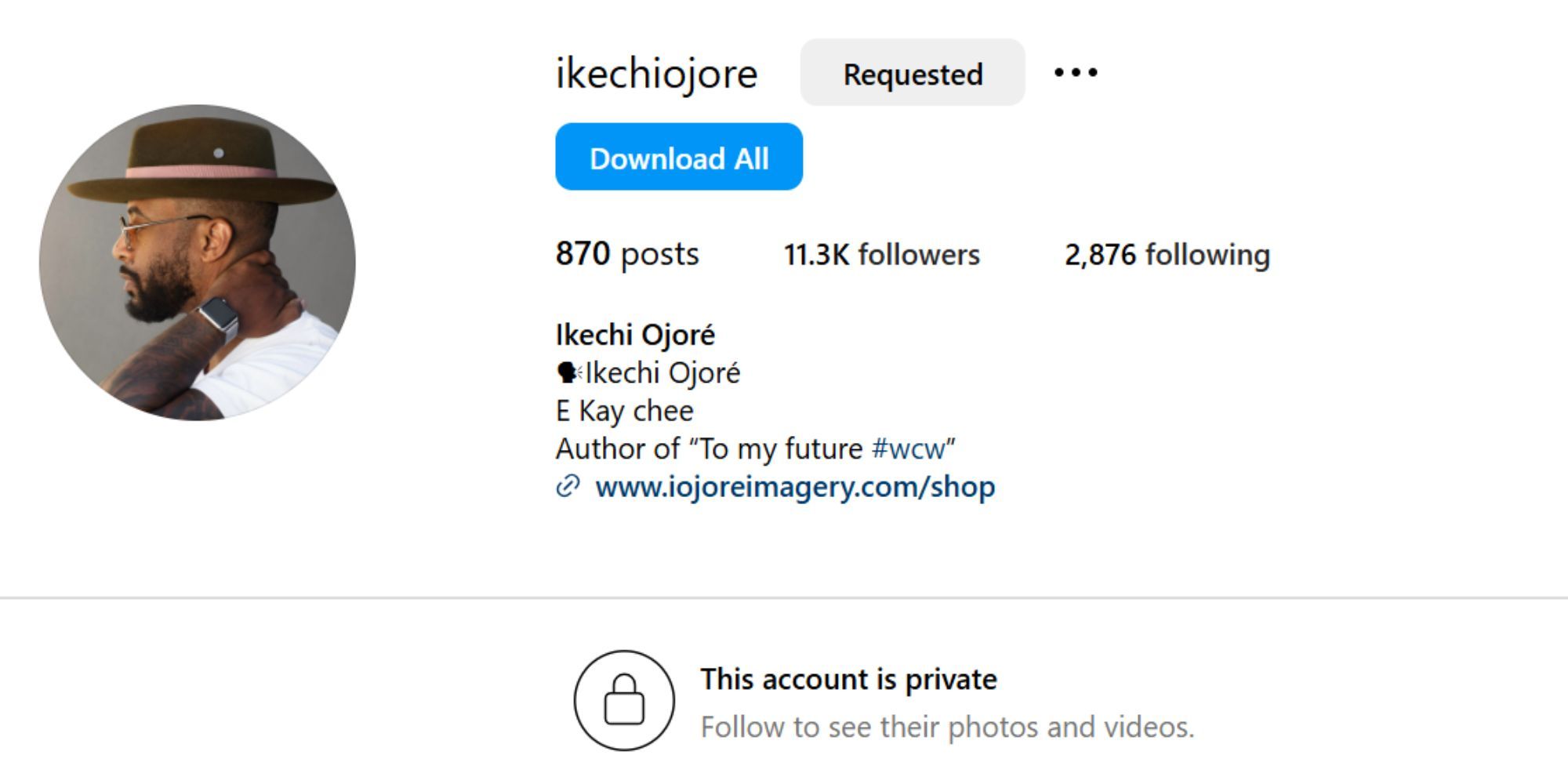 Casado à primeira vista Perfil de Ikechi Ojore no Instagram