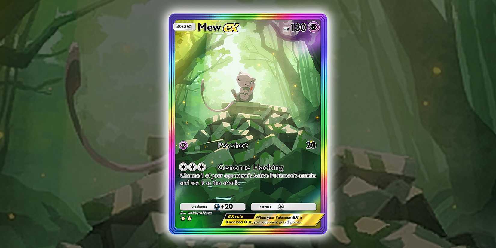 Mew Ex Full Art from the Pokemon TCG Pocket's Mythical Island set