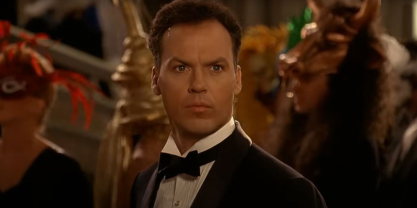 michael keaton in ball as batman