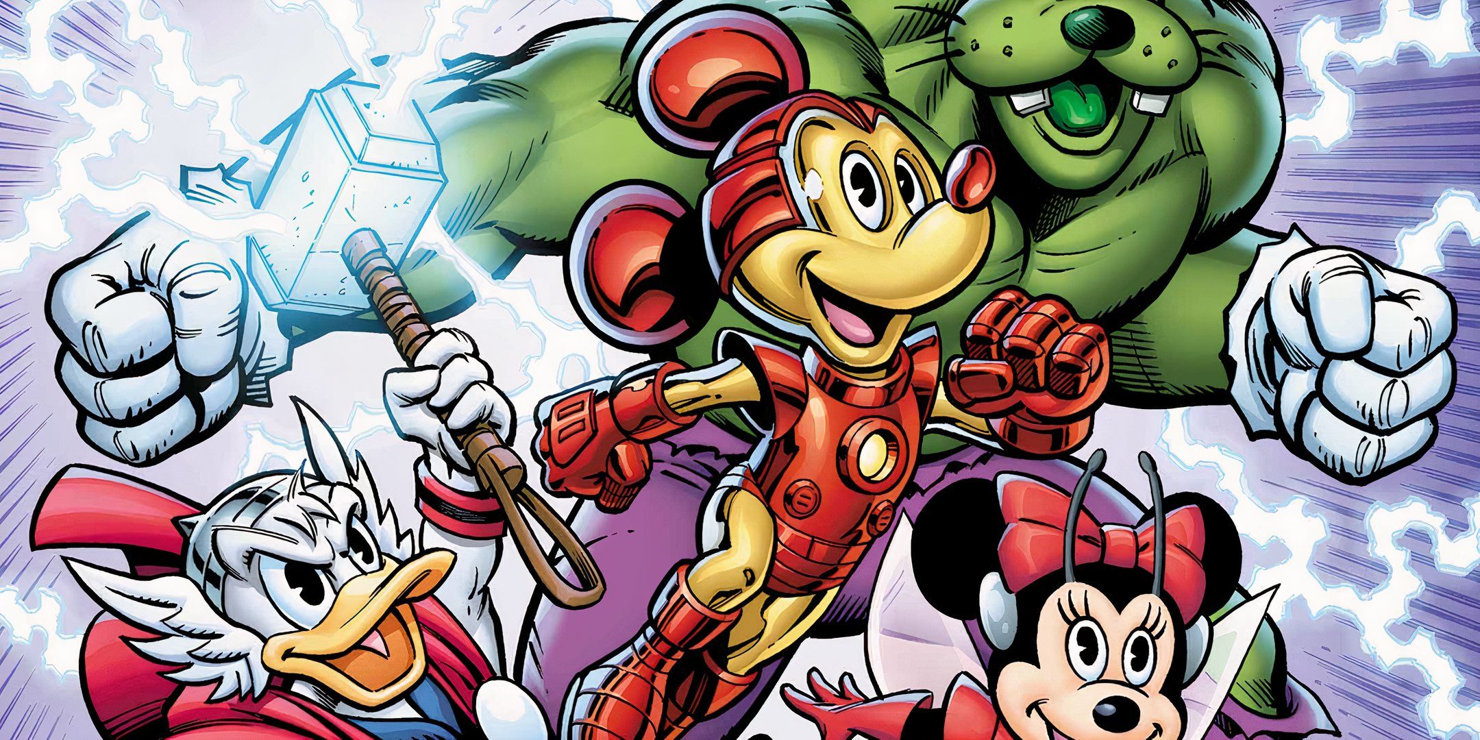 Mickey Mouse as Iron Man with Disney Avengers Marvel