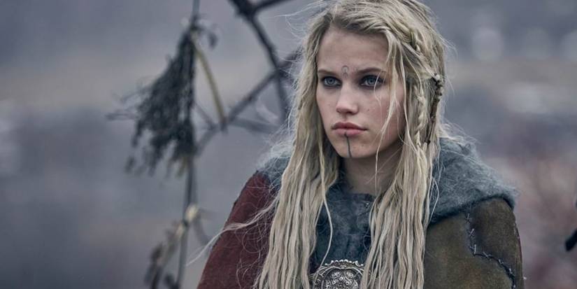 Thea Sofie standing in The Last Kingdom