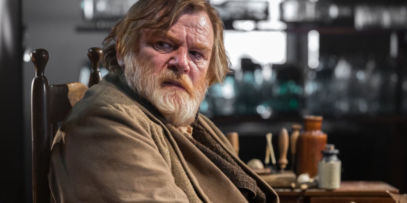 Brendan Gleeson parece sério em No Coração do Mar