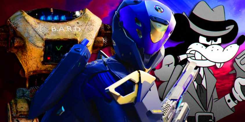 Characters from Splitgate 2, Atomfall, and Mouse: P.I. For Hire in a row.