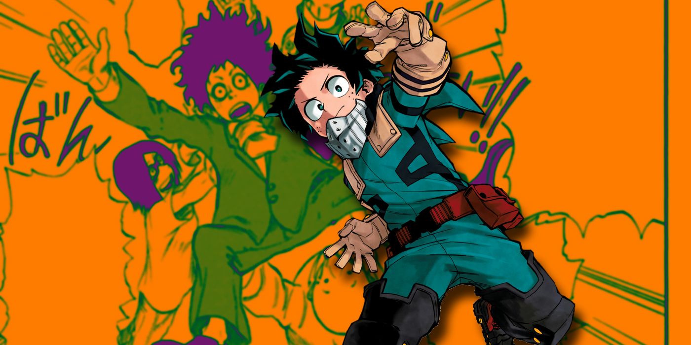 Deku in front of his prototype, Jack.
