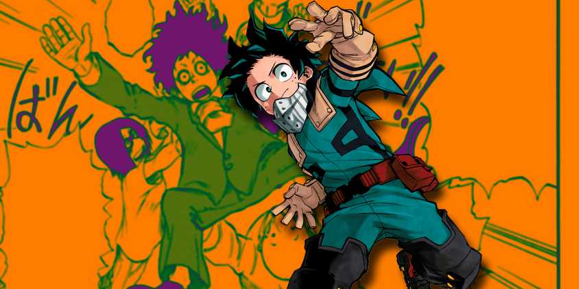 Deku in front of his prototype, Jack.