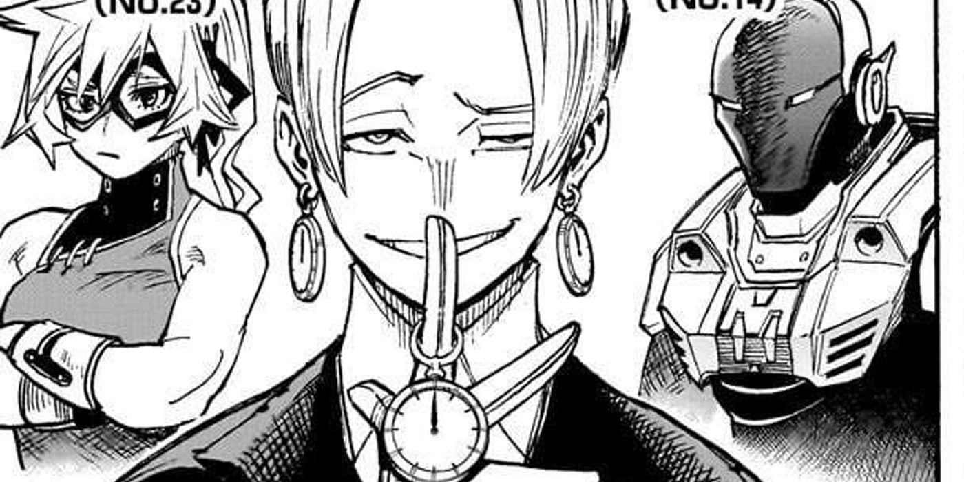 Class 1-B&rsquo;s Monoma, Kendo, and Honenuki as adults.