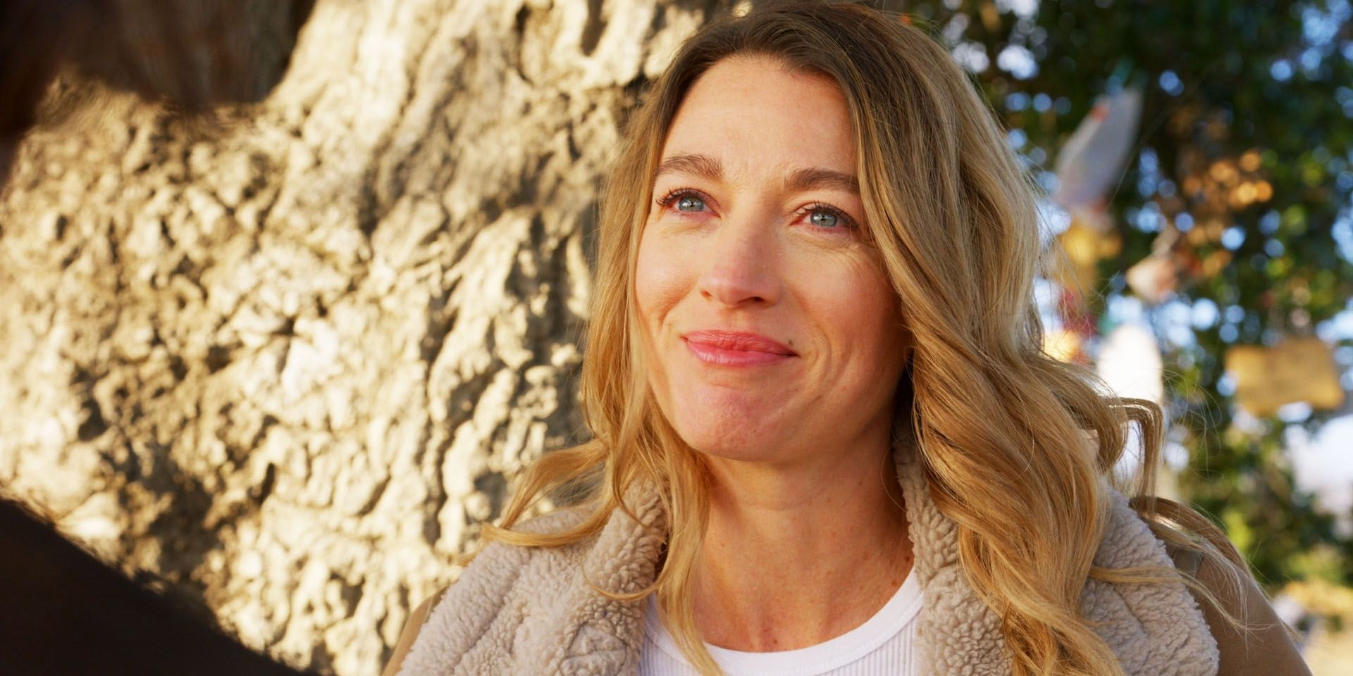 Natalie Zea smiling as Eva in La Brea season 3, episode 6