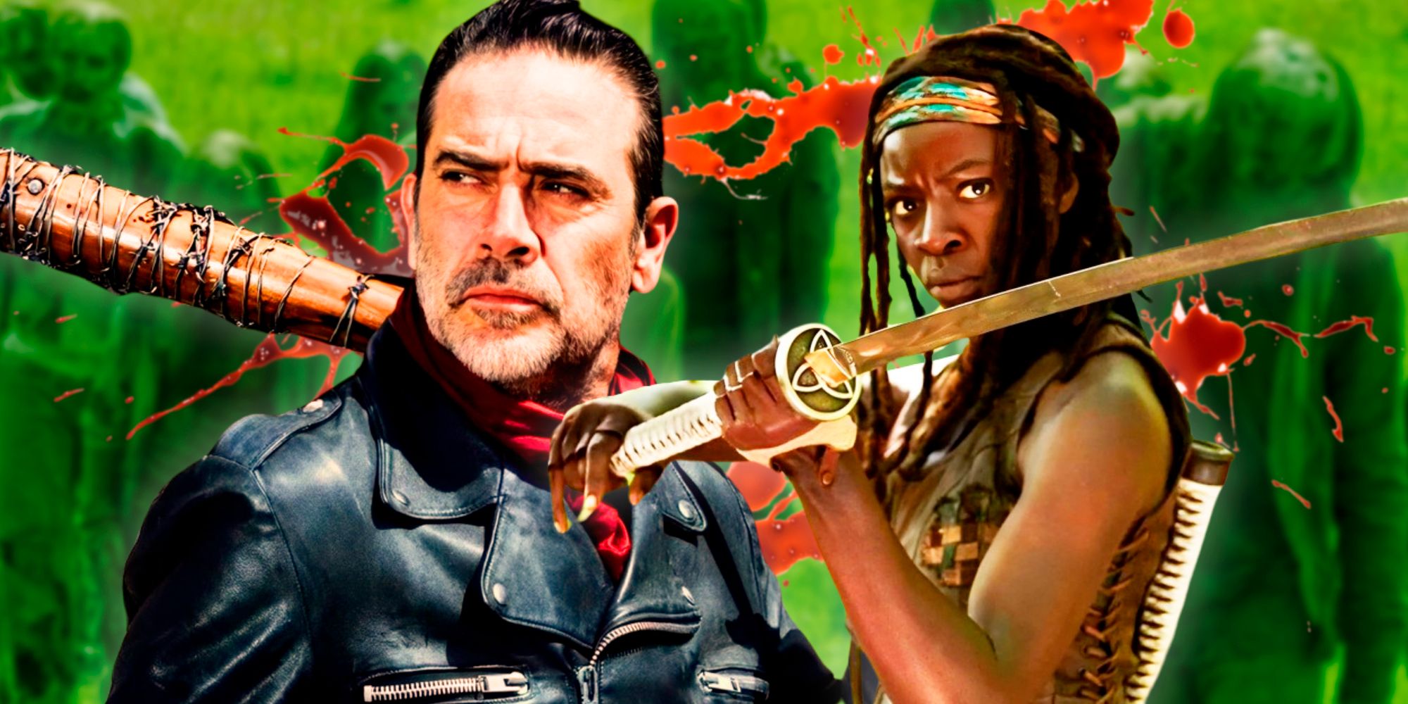 Negan and Michonne from The Walking Dead