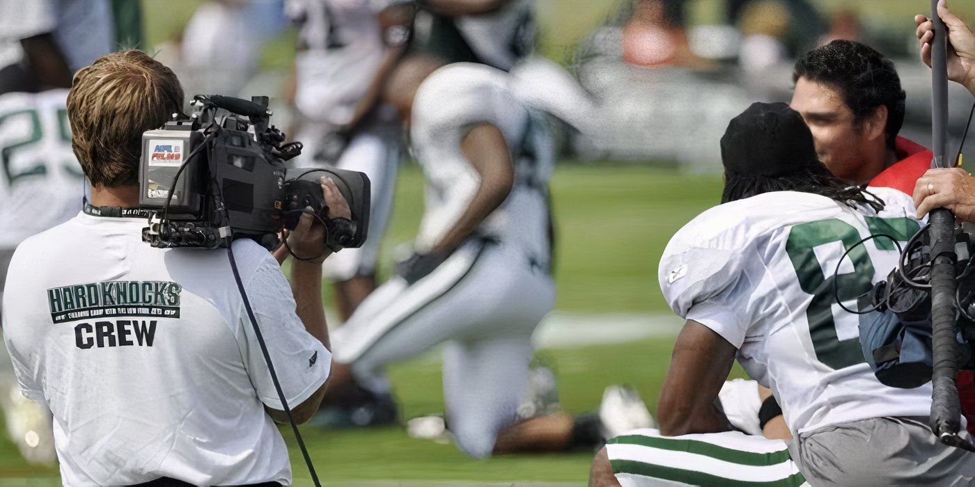 New York Jets being filmed for Hard Knocks