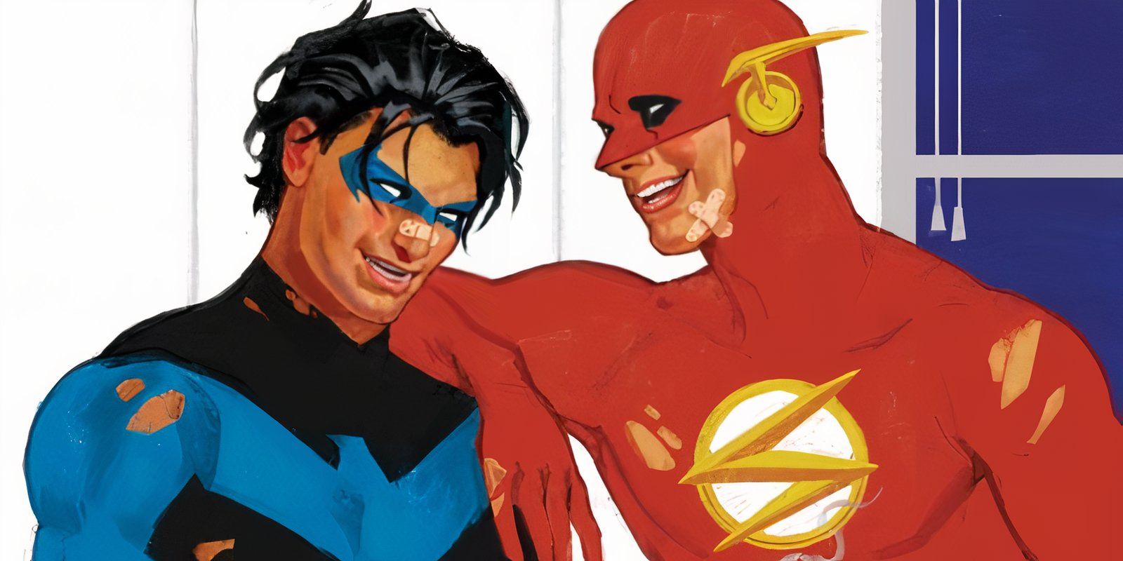 Nightwing #94 Flash Wally West and Dick Grayson cover art variant