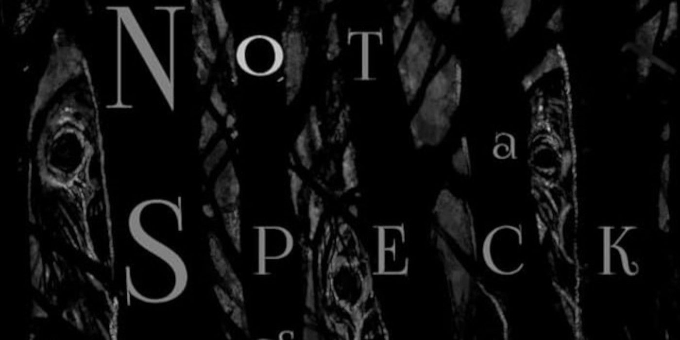 Not a Speck Of Light cover featuring the title text in gray and a black background