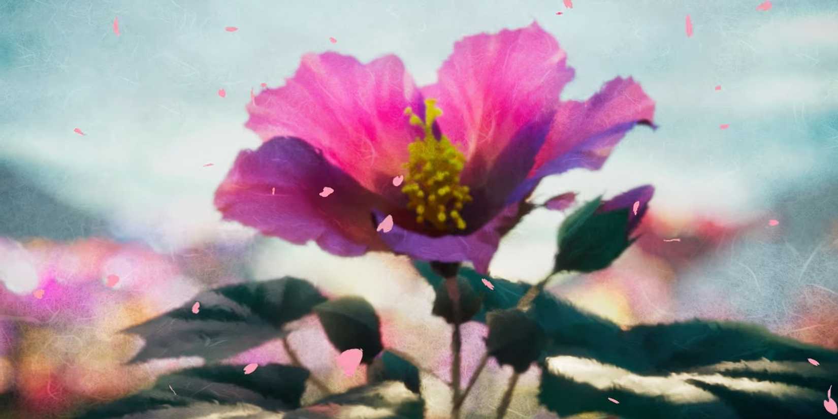 A flower blooms in Okami sequel's trailer.