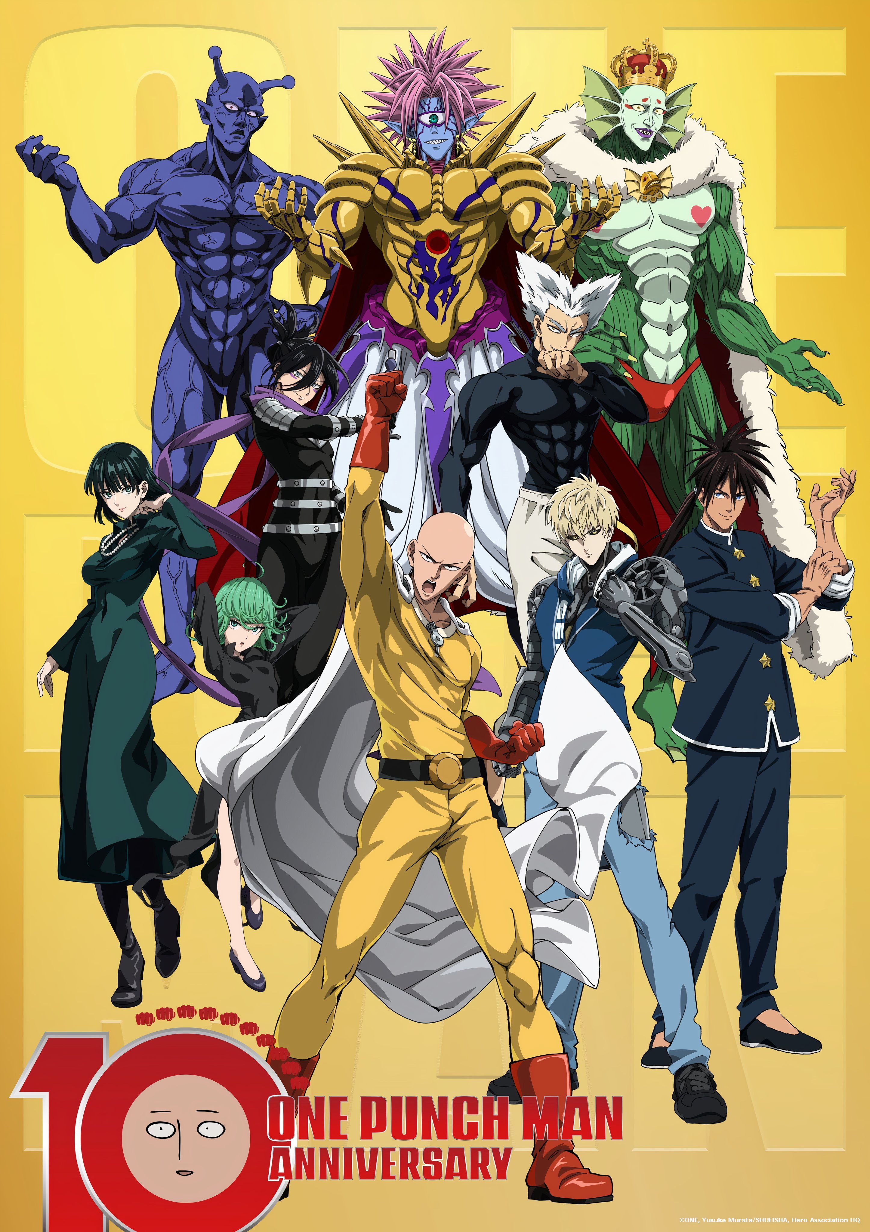 One Punch man 10th anniversary visual