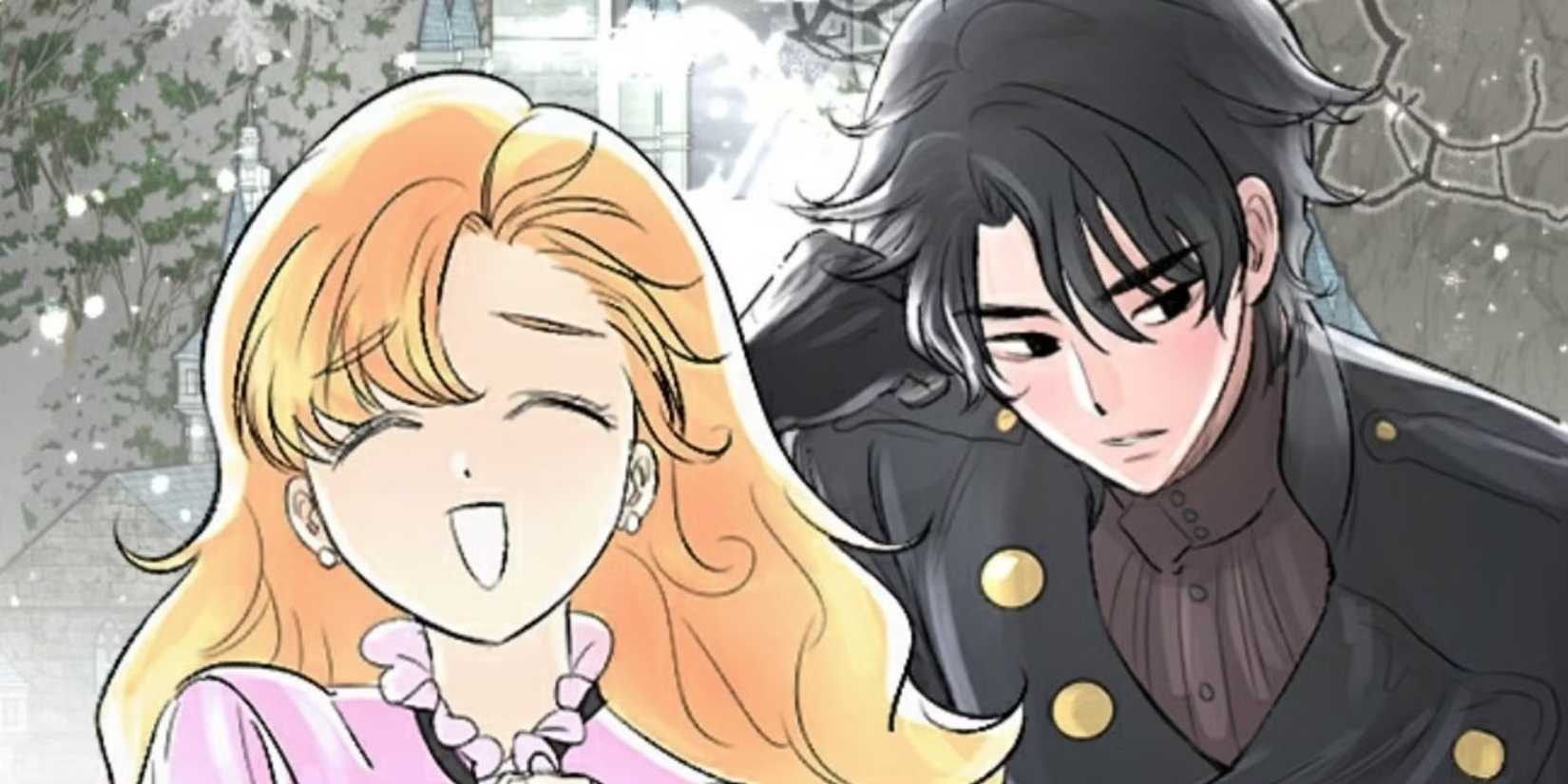 Richt and Peony from the webtoon Happily Ever Afterwards