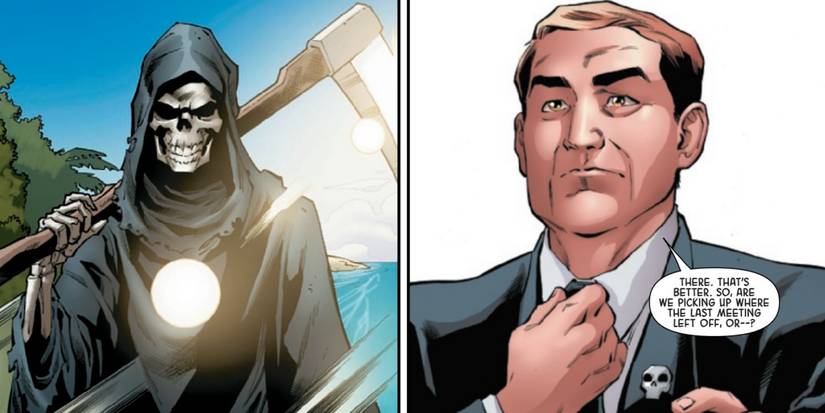 Comic book panels: phil coulson as death incarnate