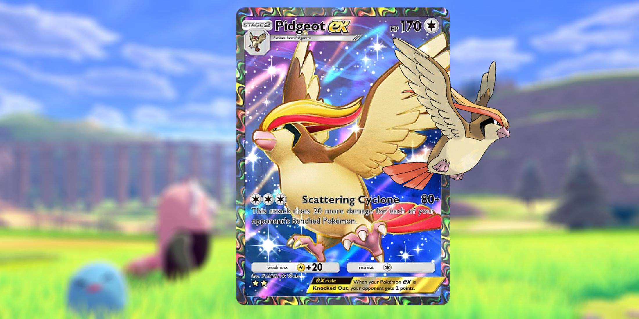 Pidgeot en arte alternativo en Pokémon TCG Pocket