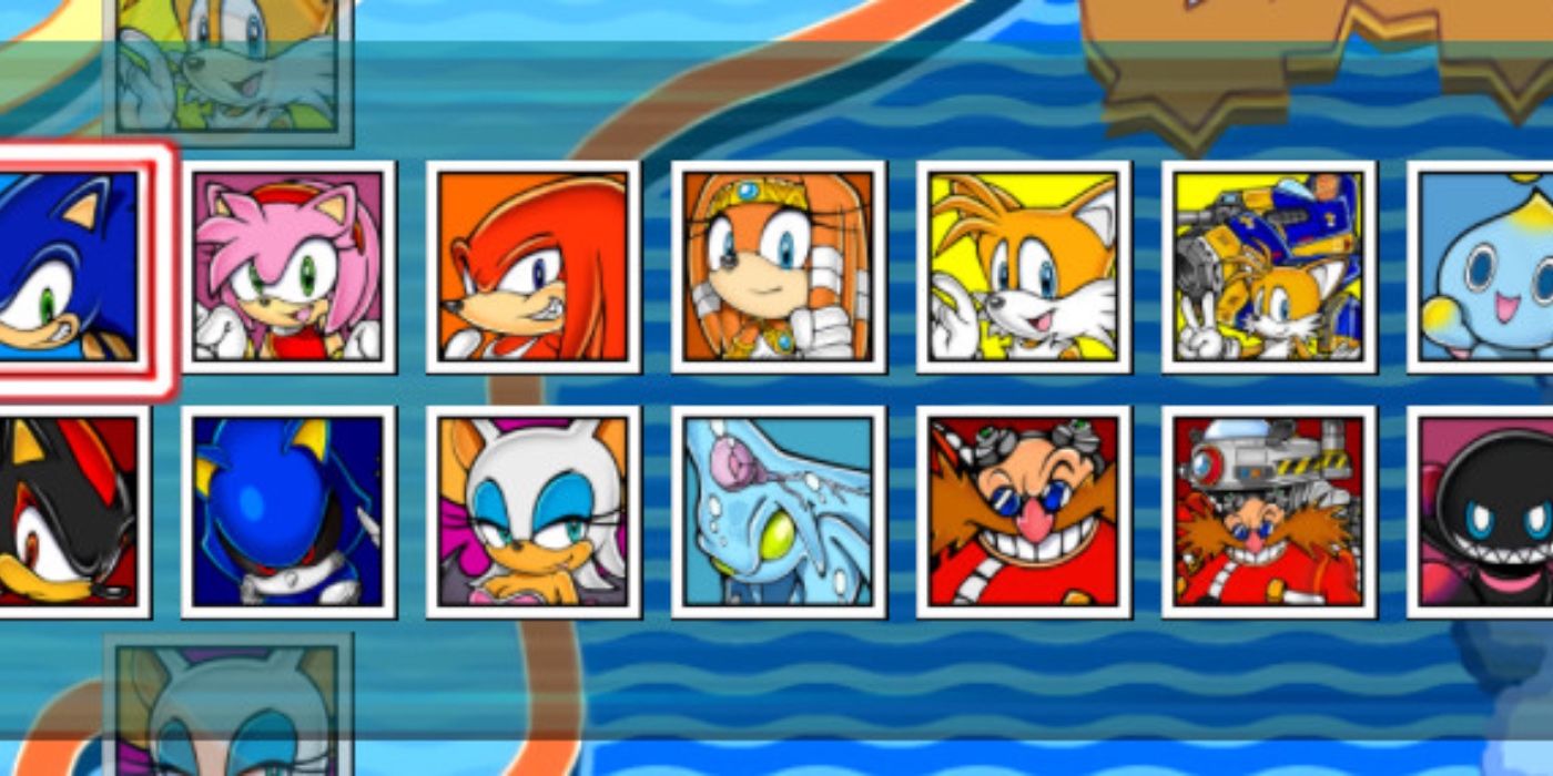 Player selection in Sonic Adventure 2